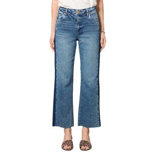 Kut From The Kloth Kelsey High Rise Ankle Flare Jeans Size 6 Raw Hem